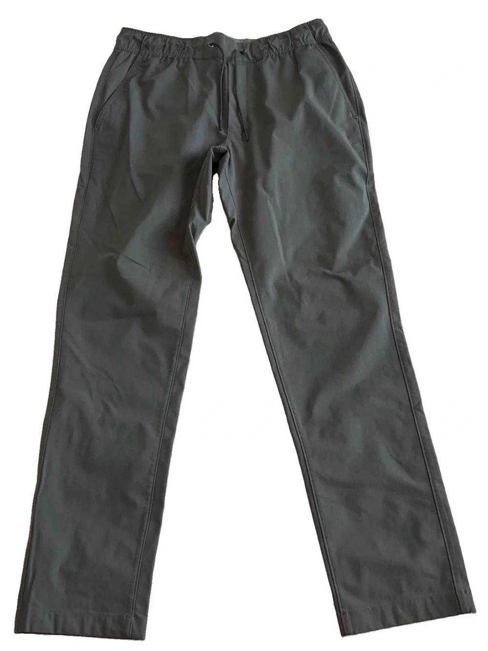 Vuori Meta Elastic Waist Pants Mens M Shale Gray Drawstring Performance V463 EUC